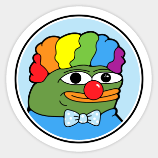 Clown Pepe Meme Shirt Sticker